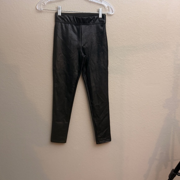 Tractr NWT Black Faux Leather Kids Leggings Pants Sz 8 Back to School - Picture 1 of 4